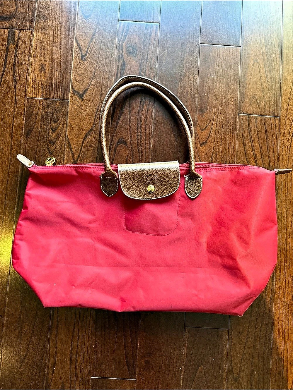 Shoulder Tote burgundy Nylon Tote Bag
